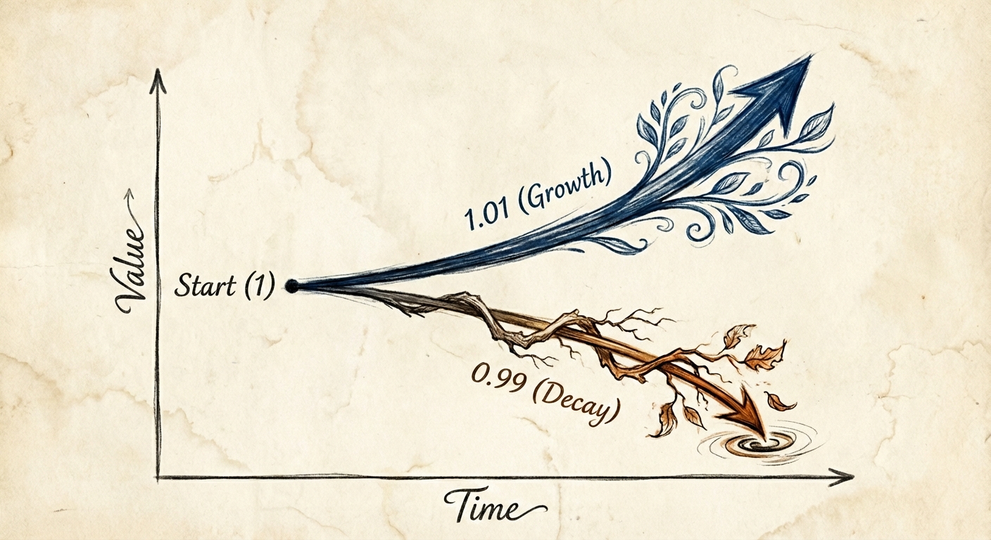 Compounding growth through continuous optimization. Source: factory.strongdm.ai