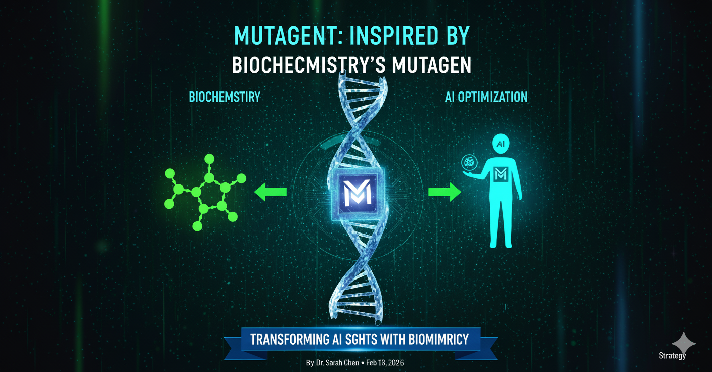 DNA helix representing mutagen-inspired AI agent optimization